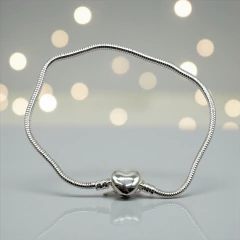 7 gr Pulsera para Charms "Cierre Corazon" (Medidas:19-20 cm) Plata-ECO - comprar online
