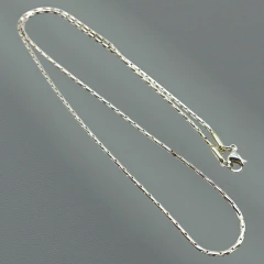 4031-40-45-50-PL Cadena Finita "Tramada" - Variedad de Medidas Acero Blanco - comprar online