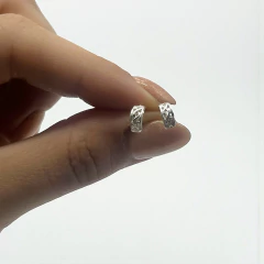 ART-1 Aro Mini Media Argolla "Tramada" Plata 925 - comprar online