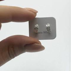 ART-1 Aro Mini Media Argolla "Tramada" Plata 925