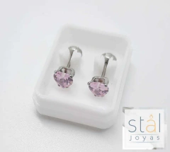3322-96 ABRIDORES CUBIC CORAZÓN 5MM ROSA
