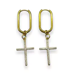 SIN- 59 Aros Premium Con Dijes - Variedad de Modelos Acero Quirúrgico Dorado - tienda online