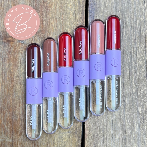DUO DE LABIAL LIQUIDO+GLOSS FEELS MOOD RUBY ROSE