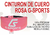 CINTURÓN LUMBAR DE CUERO ROSA - G-SPORTS