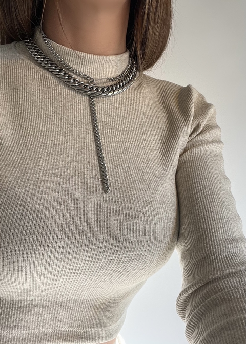 Camiseta 1/2 Polera Crop - Punto Morley - comprar online