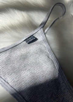 Tanga Only love Ribbed Grey - comprar online