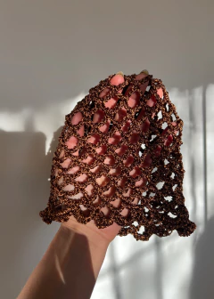 MESH HAT SEDA CROCHET PUNTO RED en internet