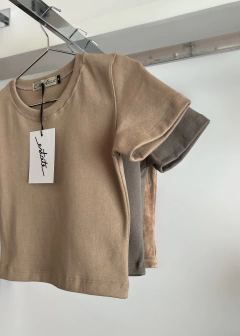 Remera Crop (básica algodón con lycra) - tienda online