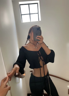 Camisa Crop Trenzada - comprar online