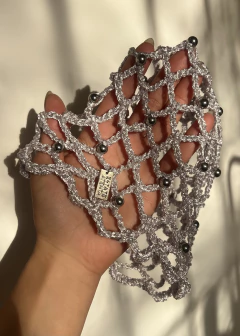 MESH HAT SEDA CROCHET PUNTO RED (c bolitas) - Estate Atenta