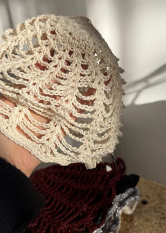 MESH HAT CROCHET SEDA (punto abanico) - comprar online