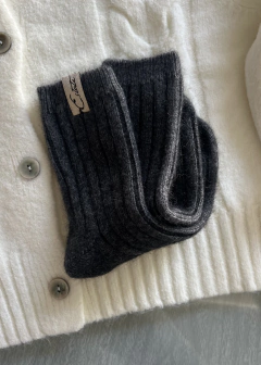 Dark Grey Socks - medias de lana