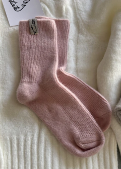 Soft Pink Socks - medias de lana - comprar online