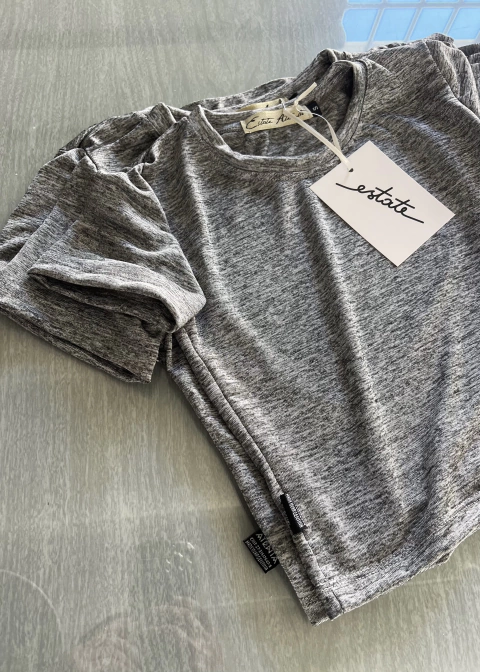 Remera Crop Fresh Grey