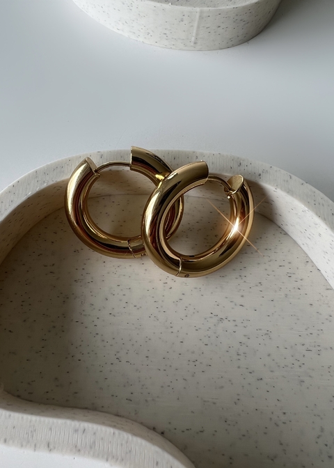 Classy Golden Hoops