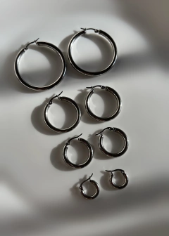 Aros Classy Gang (x par) - plateado