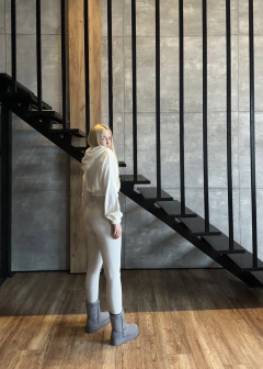 Buzo Hoodie Crop Friza - tienda online