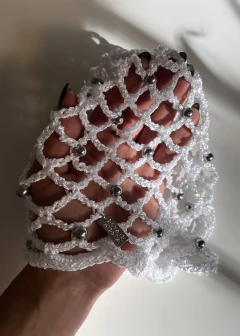 MESH HAT SEDA CROCHET PUNTO RED (c bolitas) - comprar online