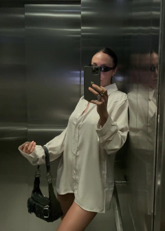 Camisa Oversized Seda - Estate Atenta