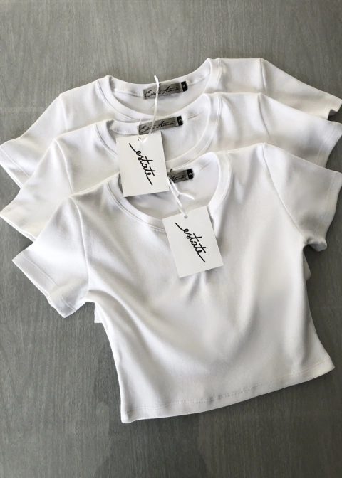 Remera Crop 100% algodón