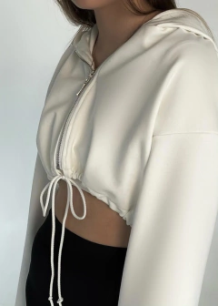 Buzo Hoodie Crop Friza