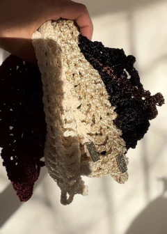 MESH HAT CROCHET SEDA (punto abanico) en internet