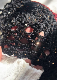 MESH HAT SEDA CROCHET LENTEJUELAS en internet