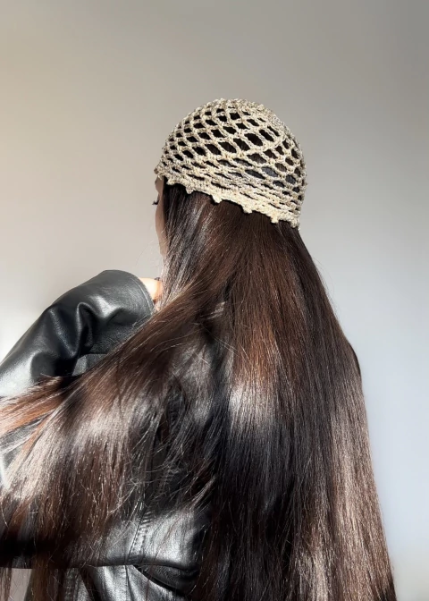 MESH HAT SEDA CROCHET PUNTO RED - comprar online