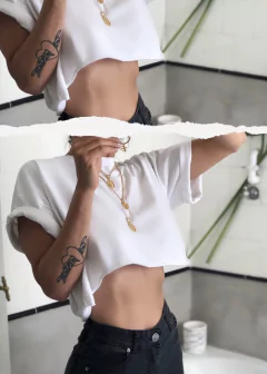 Remera Corte Regular Crop en internet