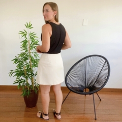 Short saia alfaiataria com fivelas - FEMMINIC