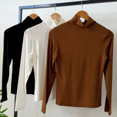 Blusa básica com elastano manga longa - comprar online