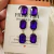 AROS TRIPLE GEMA - VIOLETA