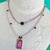 Collar Mini Canutillos Lila Con Estrella Hematite