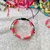 Pulsera Fimo Perla Fucsia