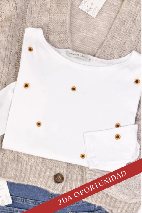 Remera Vincent m/l T.2 (detalles en mangas) - comprar online