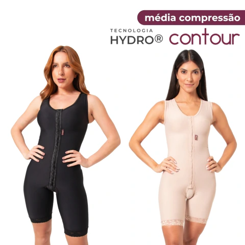 Cinta Pós-cirúrgica Macaquinho Alça Larga Contour Slim