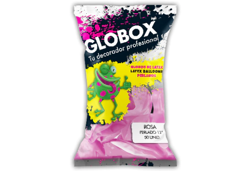 Globo Perlado Rosa 12" x50