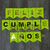 Banderín Premium Feliz Cumpleaños Amarillo Flúor