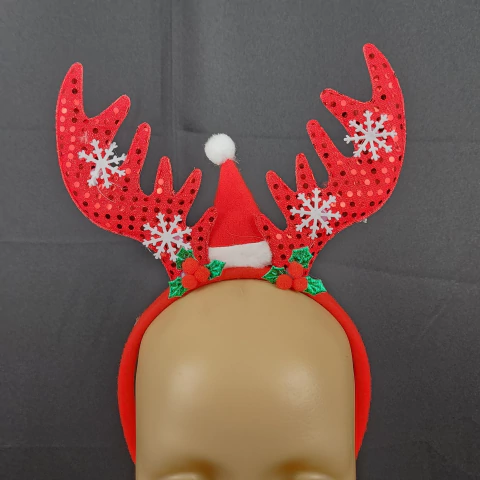 Vincha Reno Rojo con Gorrito