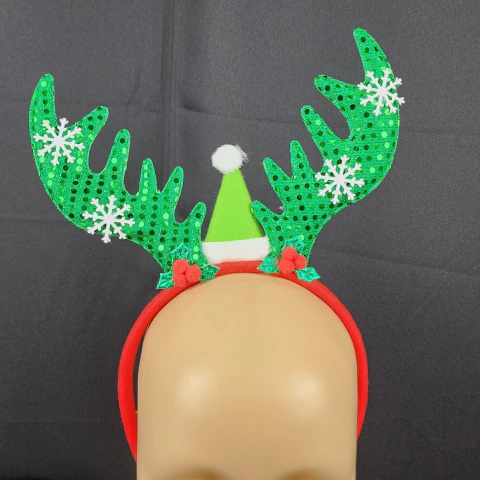 Vincha Reno Verde con Gorrito