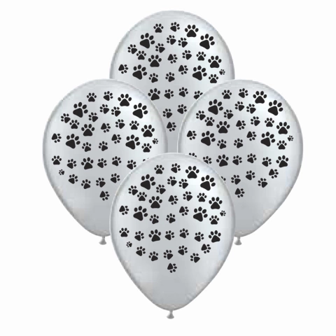 Globo 12" Estampado Patitas de Perro