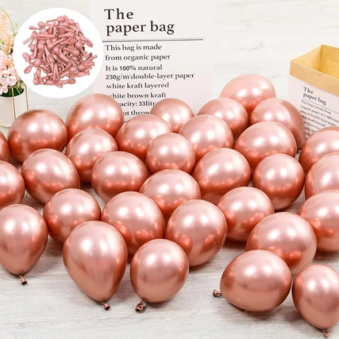Globos Cromados 5" Rose Gold