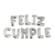 Globos "Feliz Cumple" 14" Plateado