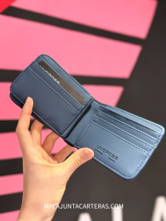 BILLETERA CORTA UNICROSS AZUL + CAJA en internet