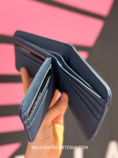 BILLETERA CORTA UNICROSS AZUL + CAJA en internet