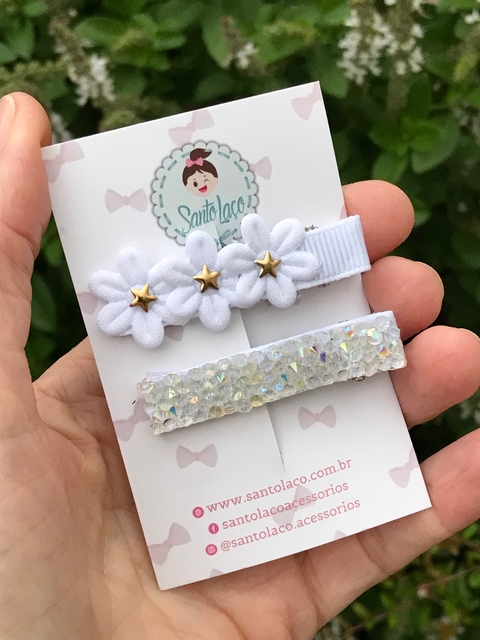 Parzinho presilhas floral réveillon
