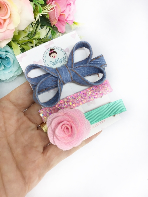 Hair clips jeans