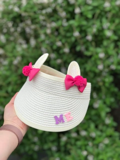 Viseira infantil orelhinha personalizada - Santo Laço Acessorios