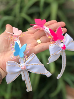 Tiara Borboleta Cristal