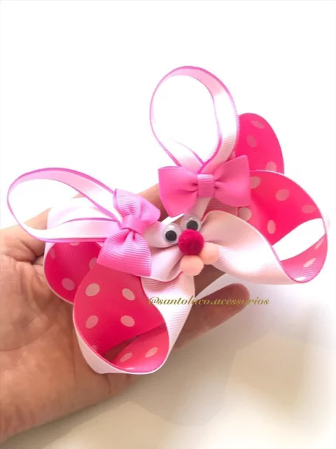 Laço Carinha e Orelhas de Coelhinho